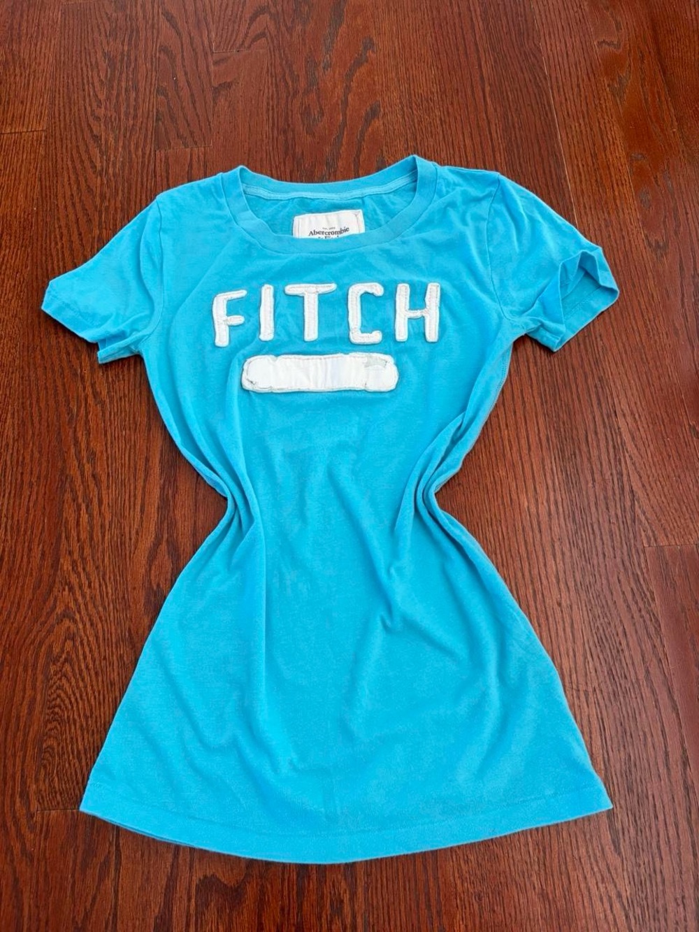 VTG Abercrombie & Fitch Women's Blue Fitted T Shirt Sz Small